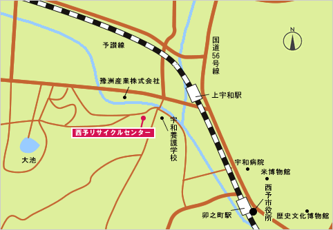 西予市拠点地図